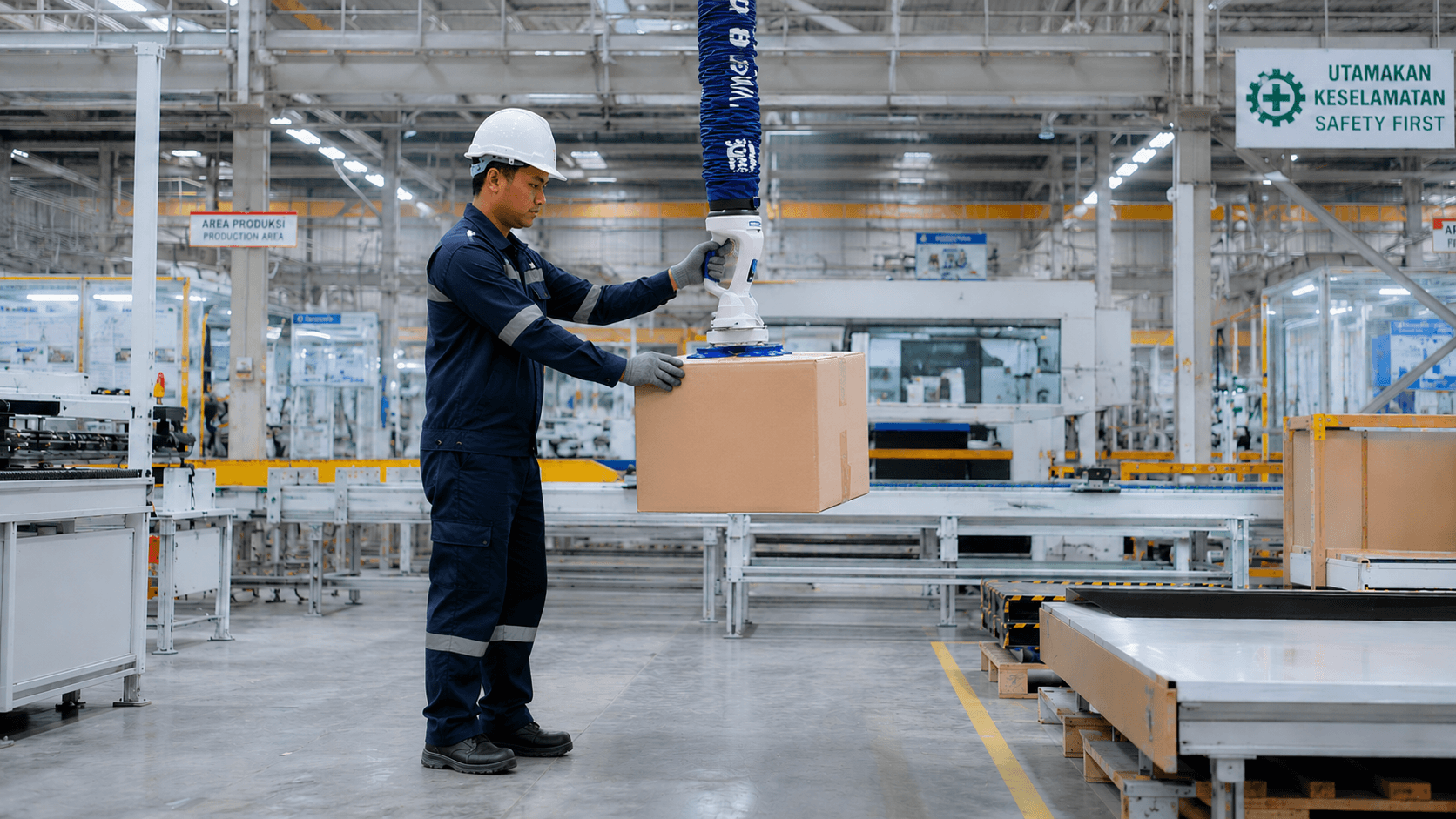 Transformasi Otomasi Manufaktur: Solusi Vacuum Lifter untuk Efisiensi & K3